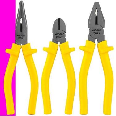 Imagem de Kit Jogo 3 Alicates Multifuncional De Corte Universal E Bico - Vonder