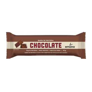 Imagem de Barra de Proteína Emana Sabor Chocolate com 12g de Proteína 40g