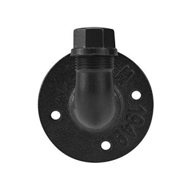 Imagem de Colester Direct – Gancho de toalha de tubulação industrial rústica, metal de ferro de nível comercial resistente, acabamento preto, Preto, 1