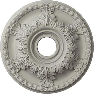 Imagem de Ekena Millwork Medalhão de teto CM18GAPCF Granada, pote de creme