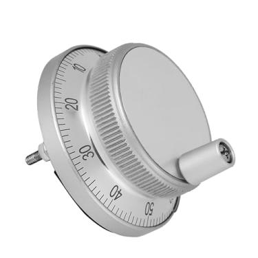 Imagem de Cocoarm 60mm Volante Manual Codificador de Pulsos 5V Codificador Rotativo para Fresadora CNC Com Engrenagem de Metal 100 Posições de Parada IP54 (Branco)