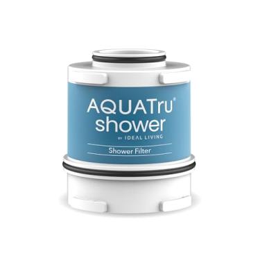 Imagem de AquaTru Cartucho de substituição de filtro de chuveiro de alto rendimento | Filtro de estágio triplo ajuda a reduzir cloro, cloramina e outros contaminantes prejudiciais para pele e cabelos macios e