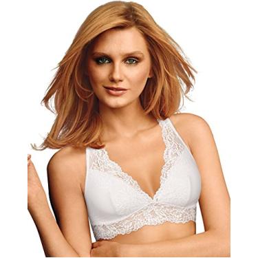 Imagem de Maidenform Sutiã feminino de renda com costas nadador DM1126, Branco, GG