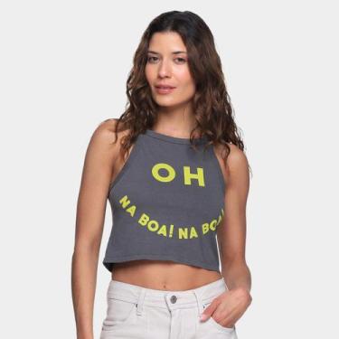 Imagem de Blusa Oh, Boy! Cropped Na Boa Feminina, Preto, M