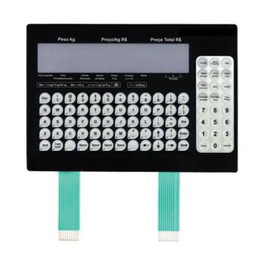 Imagem de Teclado compativel balança toledo prix 5 e 6 - 30kg - preta - Diprimei