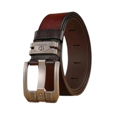 Imagem de Cinto De Couro Genuíno Masculino Estilo Cowboy Com Fivela De Alta Qual