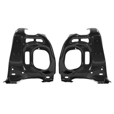 Imagem de KUAFU Suporte de para-choque dianteiro compatível com Toyota Tundra Platinum SR5 2007-2013 Substituição para 521420C030 521410C040 TO1066166 TO1067166 Eletroforese de Aço Primado Preto Esquerdo e