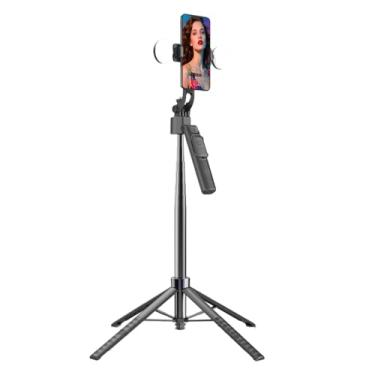 Imagem de Luocute Smart AI Selfie Stick, tripé de Rastreamento Automático de 360 ​​° Com 8 Seções Extensíveis até 175 Cm, Suporte Leve para Telefone Portátil para Gravação de Vídeo Vlog de Câmera