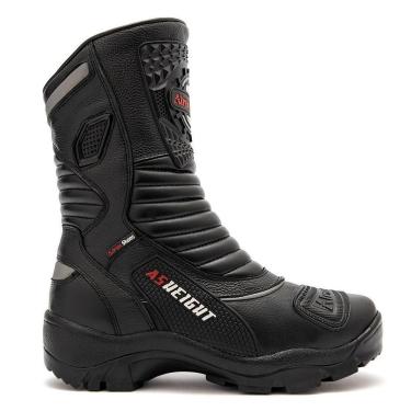 Imagem de Bota Motociclista Couro Confortável Zíper-Masculino