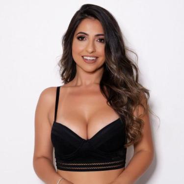 Imagem de Sutiã Alongado com Bojo - MODELAGEM PEQUENA Cor:PretoTamanho:G - Kit M