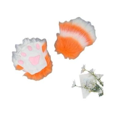 Imagem de Luvas De Inverno Femininas Quentes De Pelo Sintético Sem Dedos Com Gar