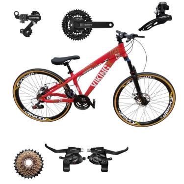 Imagem de Bicicleta 26 VikingX T25 21v Freeride  SHIMANOS Pneu Slick Fino Fx Amarela1.50-Unissex