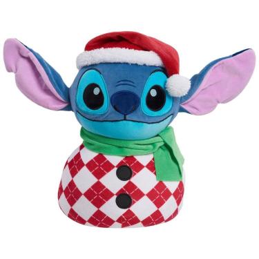 Imagem de Pelúcia Stitch 30 cm de Altura, Tema Boneco de Neve com Tecido Super Macio para Crianças Acima de 3 Anos, Just Play