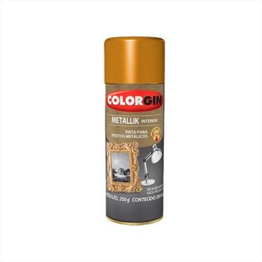 Imagem de Tinta Spray Metallik Colorgin Efeito Metalizado Várias Cores, Dourado