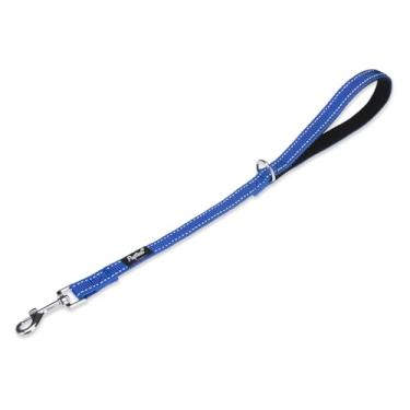 Imagem de PUPTECK Coleira refletiva para cães com alça acolchoada e confortável, guia de nylon durável para cães pequenos, médios e grandes, gatos, caminhando, corrida, treinamento ao ar livre, azul