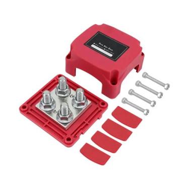 Imagem de Bloco De Distribuição De Energia De Cobre Estanhado 400A 48V Para Auto