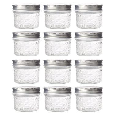 Imagem de 100ml Potes de Vidro Transparentes com Tampas Herméticas para Armazenamento Alimentos Pequenos em DIY Cozinha Conservação Geleia Mel Iogurte Suco Doce