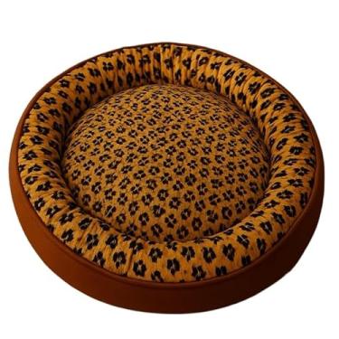 Imagem de Cama Pet Dupla Face Luxo 50x50cm Para Cachorro Gato Estampaas Elegante(ANIMALE ONÇA MARROM)