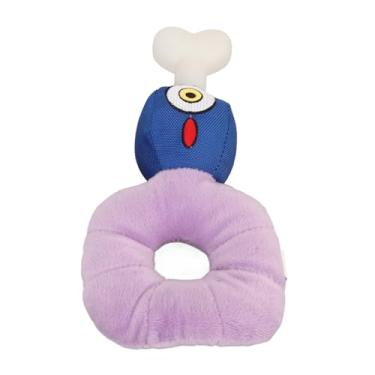 Imagem de SIWOTED Dog Squeaky Plush Toy Limpeza de dentes Interativo Soft Skin Friendly Stuffed Pet Mastigar Brinquedo para Filhote de Cachorro