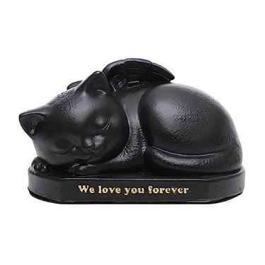 Imagem de Stgfyxgs Urnas para Animais de Estimação, Escultura de Urna Memorial para Cremação, Memorial Avulso, Presente, Funeral, Dormindo Na Asa de Um Anjo, Estátua, para gato