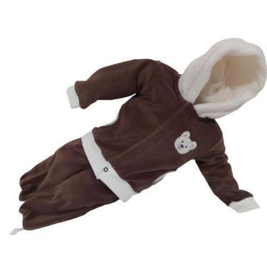 Imagem de Conjunto Luxo Bebê Menino Inverno Plush Casaco + Calça 2809 - CHUQUINH