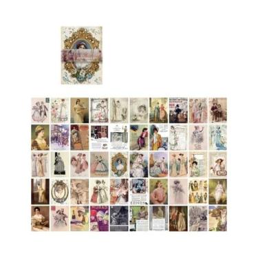 Imagem de Papel Artesanal Vintage Com Padrão Floral 100 Folhas Escrevível Decora