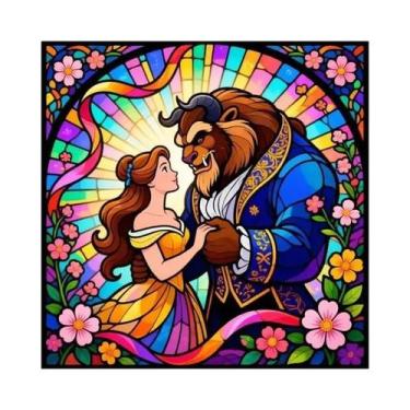 Imagem de Decoração De Parede Em Mosaico De Diamante Da Princesa Belle Da Disney