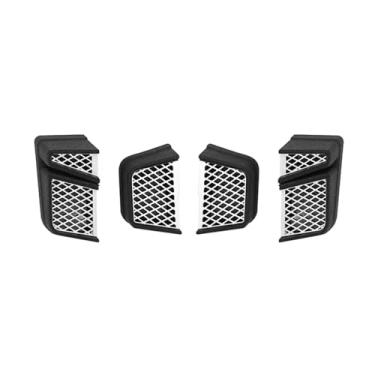 Imagem de MYHWDRNU Peças de carro RC compatíveis com MN86S MN86 MN86KS MN86K para peças de decoração de carro MN RC Kit de grade de ventilação de exaustão lateral da sobrancelha da roda