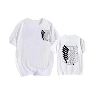 Imagem de Camiseta Masculina De Algodão Casual De Verão Ataque Dos Titãs Eren Ye