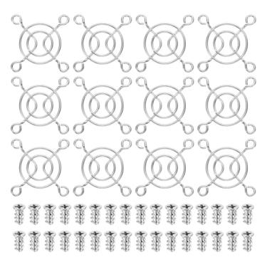 Imagem de PATIKIL Grelha de dedo com ventilador de 40 mm, 12 peças de capa de proteção de grade de ventilação de metal com parafusos para oficina industrial, computador, geladeiras domésticas, ar condicionado