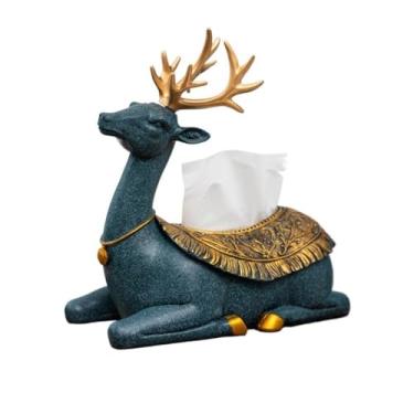 Imagem de Suporte de caixa de lenços de papel para cervos, mesa de café, quarto, mesa de trabalho, suporte de lenços para sala de jantar, banheiro, quarto, penteadeira, bancada, capa de caixa de lenços faciais