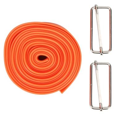 Imagem de Faixa elástica de fitness 2.5m, cinta de tensão elástica, cinto de treinamento de força com fivelas para mulheres, meninas, yoga, pilates, material tpr (Faixa de força de 5cm 2,5mil-laranja)
