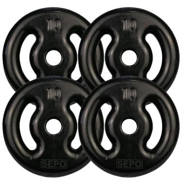 Imagem de Kit com Anilhas Emborrachadas - ( 4x10Kg)-Unissex