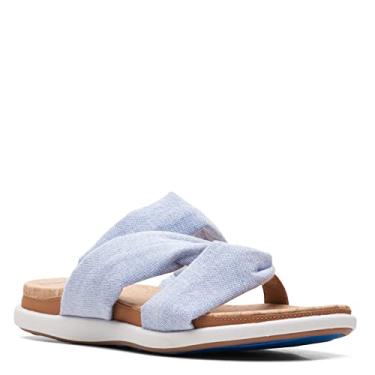 Imagem de Clarks Sandália feminina Eliza Skip Slide, Azul, 37