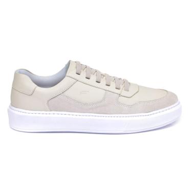 Imagem de Tênis Masculino 100% Couro Legítimo Casual Skate Confortável-Masculino