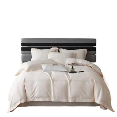 Imagem de THJKUPO Jogo de cama de quatro peças de algodão de fibra longa, capas de edredom de algodão (200 x 230 cm)