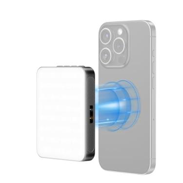 Imagem de Luz magnética para selfie, luz de preenchimento de 128 LEDs compatível com Magsafe iPhone, iPad, laptop, câmera de vídeo, gravação de fotografia de viagem de 2000 mAh