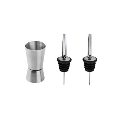 Imagem de Dosador de Bebidas Copo Duplo 50ml 25ml e Bico Inox Silicone