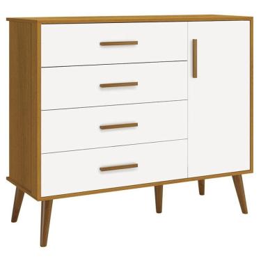 Imagem de Cômoda Infantil Com Porta Isis Branco Acetinado Savana - Reller