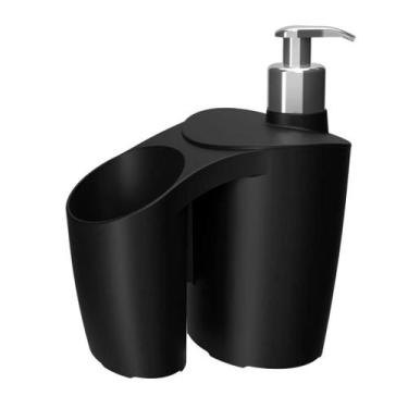 Imagem de Porta Detergente Líquido C/ Pump + Porta Bucha Preto Astra - Astra , P
