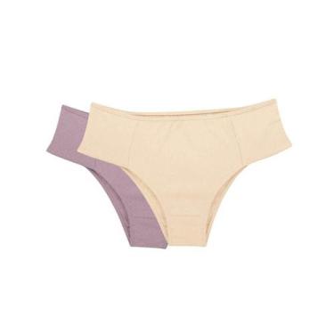 Imagem de Kit 2 Calcinhas Clássica Nude/Rosa Retrô Love Secret 819302 Laterais S