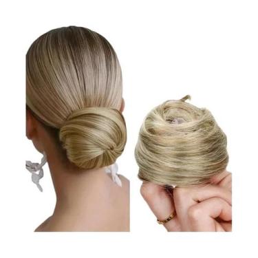 Imagem de Peruca De Coque Desgrenhado Volumoso Com Faixa De Cabelo, Cabelo Sinté