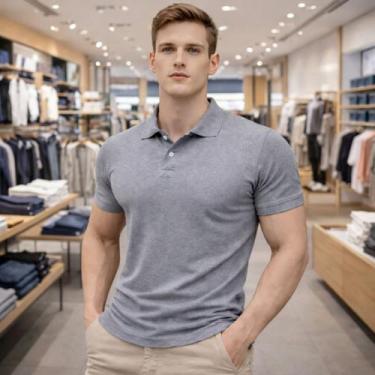 Imagem de Camiseta Gola Polo Masculina Varias Cores Algodão Confort - Efect, Cin