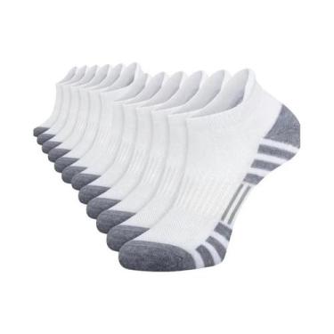 Imagem de Meias Esportivas Masculinas De Malha Respirável, 12 Pares, Cano Curto,