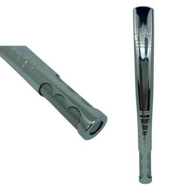 Imagem de Bomba de tereré super fluxo de inox 20cm prata + escova higiênica perf