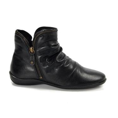 Imagem de BOTA PERLATTO ANGEL COURO RUGAS ZIPER REF ANG811E FEMININO-Feminino