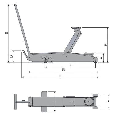 Imagem de Macaco Jacaré 20 T Hidráulico Roda Ferro J20100 Bovenau
