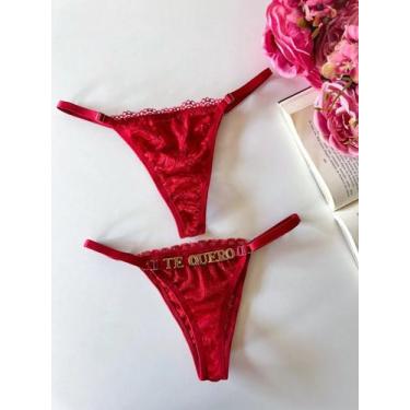 Imagem de Calcinha rendada personalizavel   - Ellun Lingerie, TAMANHO UNICO, Ver