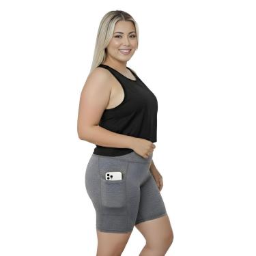 Imagem de Bermuda Fitness Com Bolsos Laterais Plus Size-Feminino