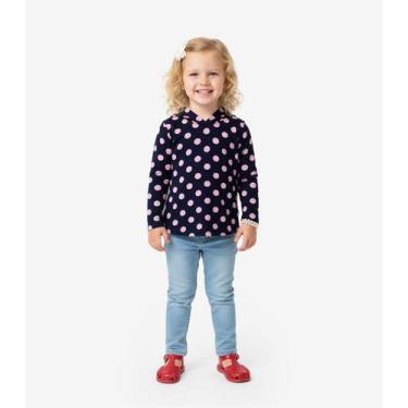 Imagem de Blusão Infantil Menina Com Capuz Select Azul, 8, Azul